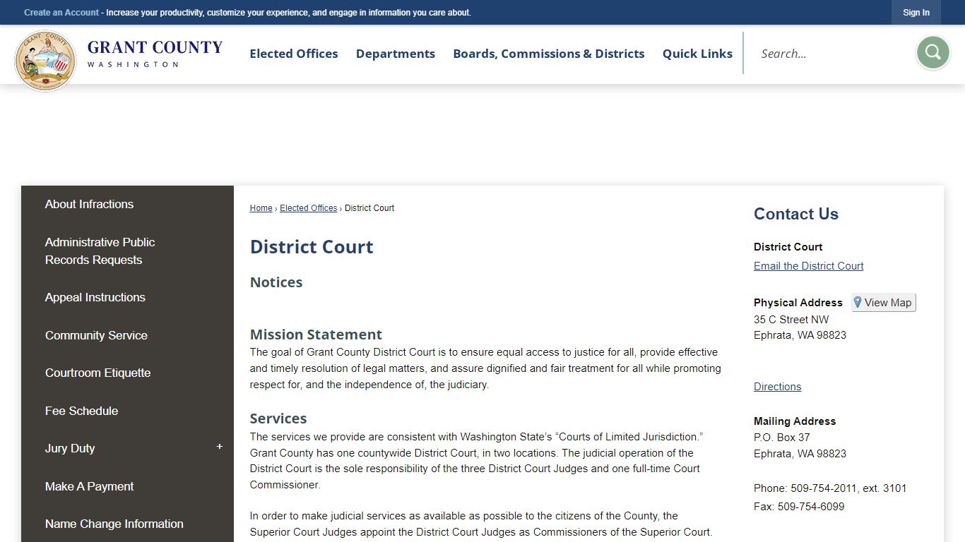 District Court | Grant County, WA